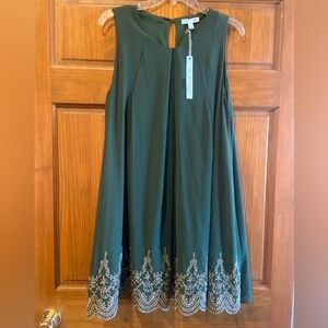 NWT! She + Sky Forest Green Dress Sz large